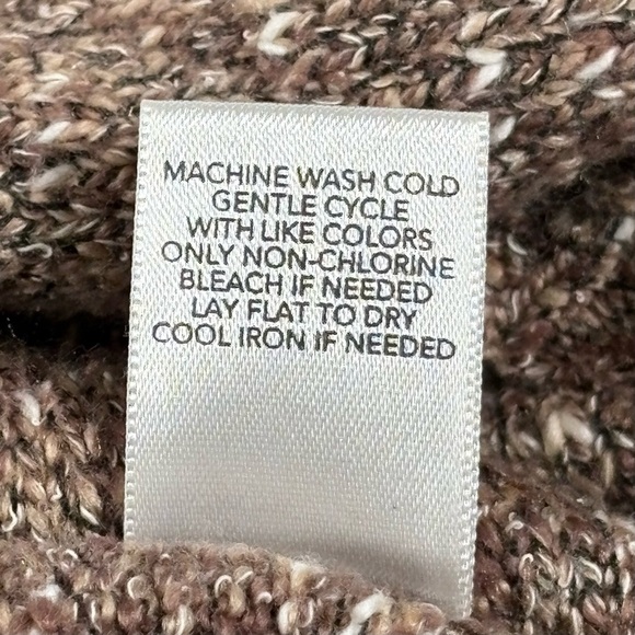 Christopher Banks womens 1X snowflake mocha mousse cowl neck cotton blend soft - Picture 8 of 12